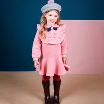 젤리스푼 여아용 New 프릴 소녀 기모 원피스