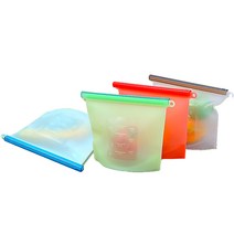 리빙나인 실리콘 지퍼백 1000ml 4종 세트, 1세트