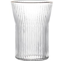 제이테이블 로더 골드 플리츠 글라스 소 300ml, 1개, 투명