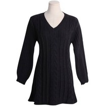 시크블랙 어그린 꽈배기 리본 니트 미니 원피스 cpops8281k2a