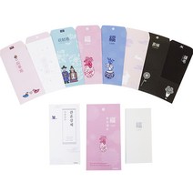 멜로우 복주세요 답례품 봉투 16p + 속지 12p 세트, 1세트