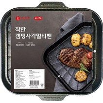 롯데이라이프 착한 캠핑 사각 멀티팬, 30 x 27 cm