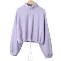 시크블랙 들티펀 박시 스트링 크롭 반집업 맨투맨 cpt11116k2b