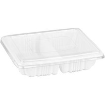 스완 국 찜 탕 도시락 실링 배달 일회 용기 23195-2A 1500ml x 100p 백색 + 뚜껑 100p 세트, 100개입, 1세트