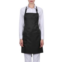 웰프런 목걸이형 버클장식 앞치마, 2개, 블랙