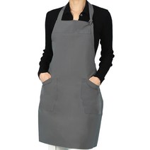 유폼 끈매듭 목걸이형 코지 앞치마, 1개, 그레이