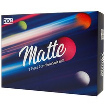 넥센 MATTE 무광볼 골프공 3피스 4종 x 3p 세트, 혼합색상, 1세트