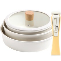 셰프라인 인덕션 페니아 세라믹 IH 멀티핸들 5종세트, 프라이팬 5종, 아이보리