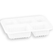 스완 국 찜 탕 도시락 일회 실링 배달용기 19143 3호 5칸 600ml 원색, 100개입, 1개