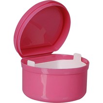 정월나나 틀니 치아 수납 보관 케이스 9 x 7.5 cm 55g, 3개, 핑크
