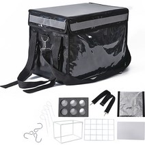 카템 보온 보냉 배달가방 대형 48L 세트, 블랙(배달박스)