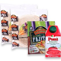라카나스타 브리또 밀키트 밀 또띠아 20cm 320g x 2p + 파히타 시즈닝 30g + 토마토소스 500g 세트, 1세트