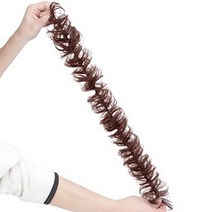 하이유니 똥머리 코일 밴드 헤어피스, 라이트브라운, 1개