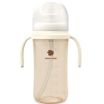 그린핑거 베베그로우 PPSU 빨대컵 280ml, 크림, 1개
