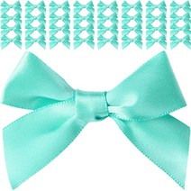 마켓감성 선물 포장 완제품 리본 100p, 티파티블루, 8cm