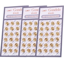 스냅단추 똑딱이 8mm 24p, 3개, 골드