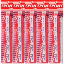 스포니 배드민턴 소프트핏 홀스파이럴그립 N-3000 5p, 레드