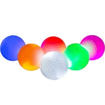 루퍼트 LED 야광 야간 라운딩 발광 골프공 6종 세트, 블루, 레드, 퍼플, 오렌지, 그린, 화이트, 1세트