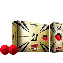 브리지스톤 e12 컨택트 골프공 3피스 x 4p + 마야볼마커 세트, 레드, 1세트