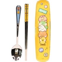 릴팡 미니니 올스텐 쥬니어 수저클리어 케이스 세트, 혼합색상, 숟가락 + 젓가락 + 케이스