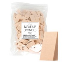 닐로 대용량 하이드로 메이크업 스펀지 삼각 퍼프, 100개, 살색