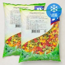 삼색파프리카다이스 손질채소 (냉동), 1kg, 2개