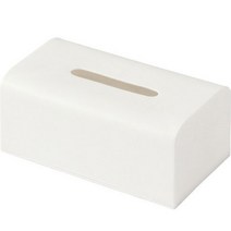 솔룸 심플 플라스틱 단색 티슈 상자 L, 화이트, 1개