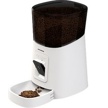 페티마이즈 풀HD 화상통화 펫CCTV 자동급식기 2.2kg, PT-WHITE, 6L, 화이트