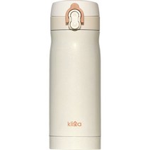 클리나 원터치 보온보냉 텀블러, 아이보리, 350ml