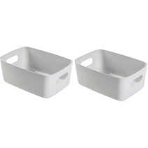 클레어라 다용도 수납 바스켓 대, 그레이, 2개
