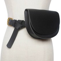 골피아 여성용 골프 허리색 콩 케이스 타원형 벨트 힙색 미니 HB-R003, 블랙