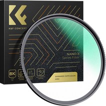 K&F CONCEPT 블랙미스트 SHIMMER 1 렌즈필터 8K AGC Glass 82mm NANO-X