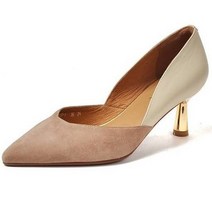 페이퍼먼츠 배색 가죽라인 골드 스틸레토 하이힐 01108