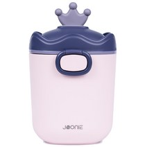 주니 유아용 휴대용 간식 분유 케이스 L, 퍼플, 1개