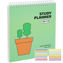 인디고어린이 초등 공부습관 고학년 스터디 플래너 + 칭찬 스티커 2p 세트, 그린