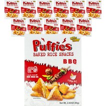 와이드페이스 라이스버디 바베큐맛 퍼피 베이크드 라이스 스낵, 80g, 12개