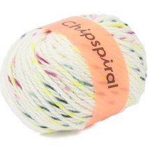 브랜드얀 다루마 칩스피럴 뜨개실, 01 화이트베이스, 1개