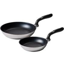 알텐바흐 하이퍼 엑시스 5중 스텐 프라이팬 2종 세트, 혼합색상, 22cm + 28cm
