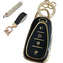 루루형제 쉐보레 키케이스 + 번호키링 + 가죽스트랩 세트, 다크블랙, AC-03