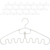 닌샵 멀티 웨이브 패턴 옷걸이, 화이트, 20개