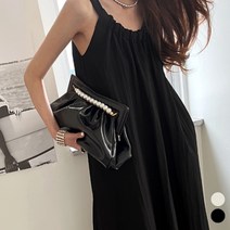 비비에모 세련된 캐주얼 민소매 A라인 슬립 원피스 03813