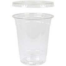 대성산업 PET 92 파이 투명컵 + 평리드 세트, 100세트, 420ml