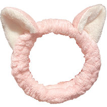 아이코어스 고양이 귀 야옹이 세안밴드, 핑크, 1개