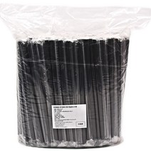 대성산업 자바라 빨대 검정 7 x 210 mm, 1개입, 500개