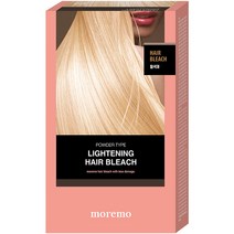 모레모 라이트닝 헤어 블리치 탈색제 1제 10g x 2p + 2제 30ml x 2p + 헤어 트리트먼트 미라클 투엑스 7ml 세트, 1세트, 80g