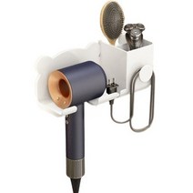 솔브리빙 곰모양 벽부착 욕실 무타공 헤어 드라이기 거치대 확장, 화이트 확장, 1개