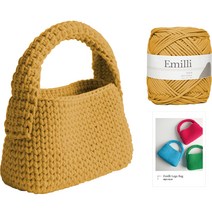 yarna 에밀리 뜨개실 레고백 DIY 키트, 1세트, 27 옐로머스타드