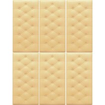 룸마인 접착식 폼블 벽 매트 쿠션 70cm x 35cm x 두께 5mm, 10 베이지, 6개