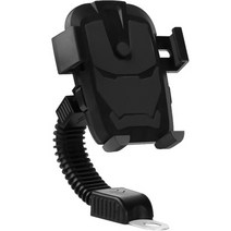 피어니스트 원터치 오토바이용 휴대폰 거치대 백미러형, 블랙