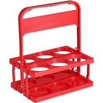 구디푸디 접이식 컵 캐리어 음료수 트레이 6구 레드, 1개, 1개